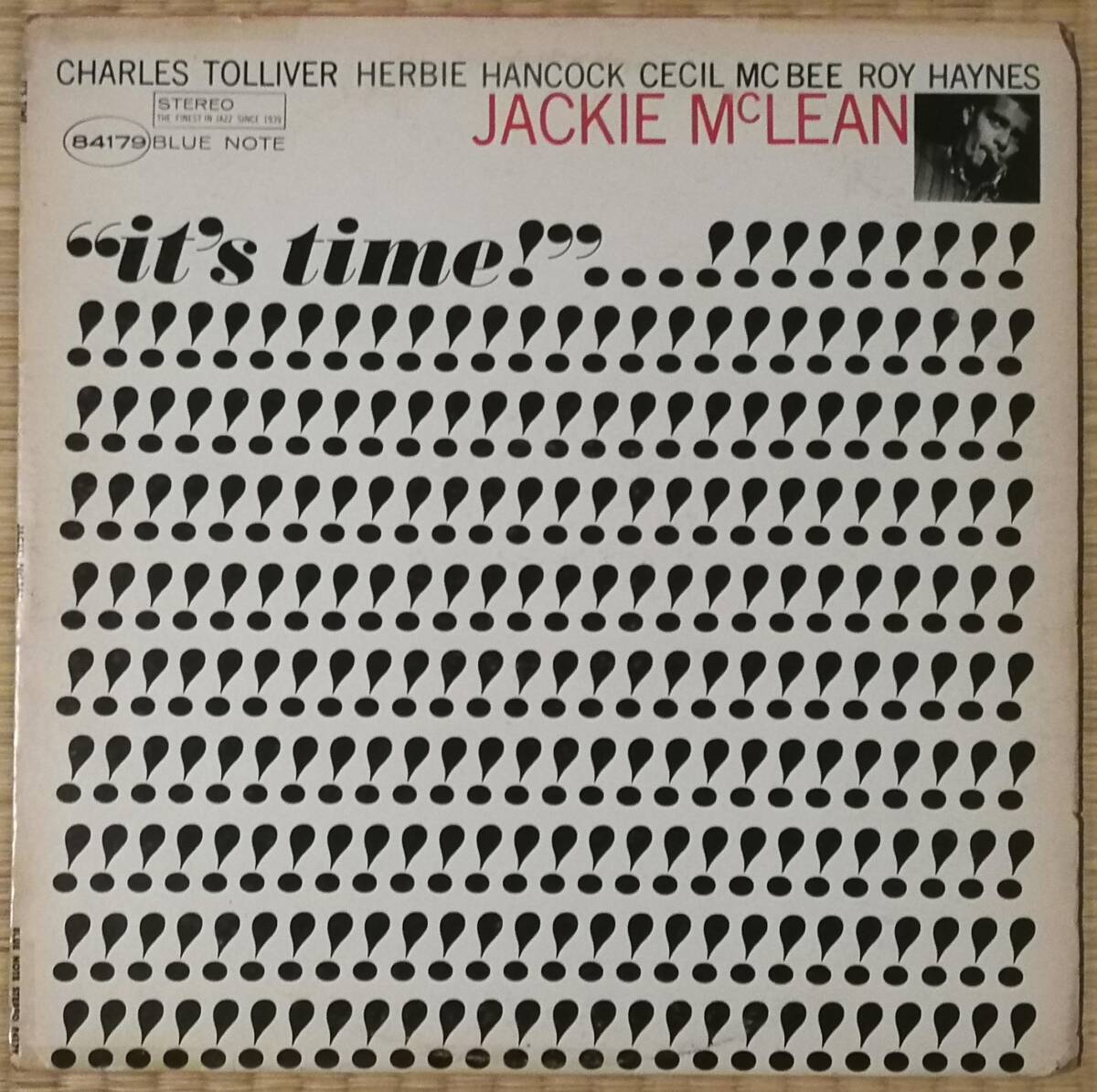 個人所蔵 ♪ 1970米 VAN GELDER刻印 ♪ Jackie McLean ♪ It's Time ♪ Charles Tolliver, Harbie Hancock ♪ 超音波洗浄済+VPI HW-16.5_画像1