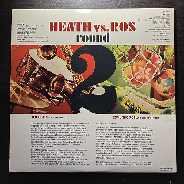 Ted Heath And His Music・Edmundo Ros & His Orchestra / Heath Vs. Ros Round 2 [London Records SP 44089] US盤 見開きジャケ_画像4