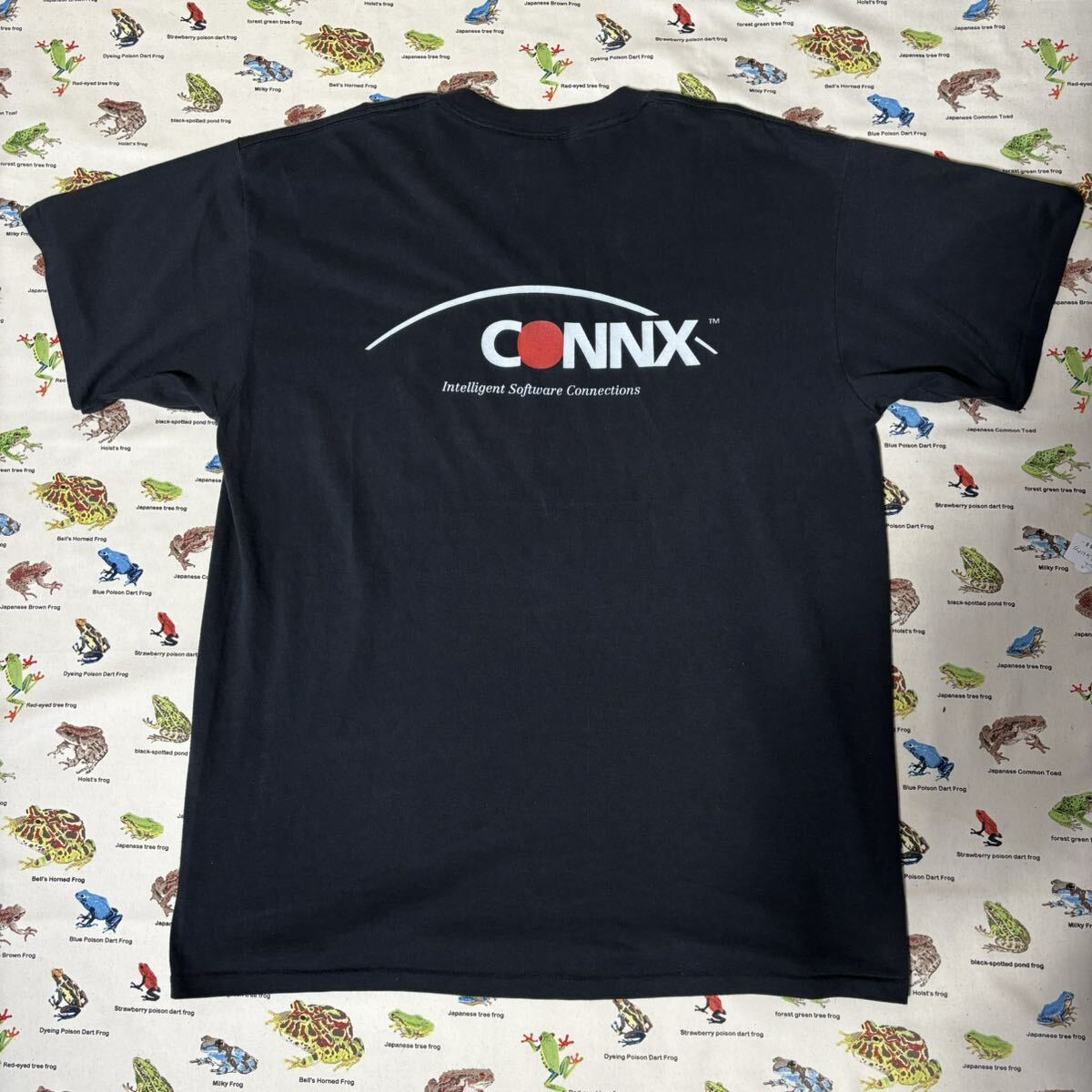 CONNX ソフトウェア　USA製　Tシャツ　企業系　90年代　古着　アメリカ古着　中野区　古着屋 ブラック Black Tee ロゴ 黒 _画像2