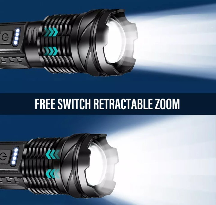 LED 懐中電灯 XPH50 Type-C充電式 超高輝度LED+COBライト7モード 防水 ズーム機能の画像3