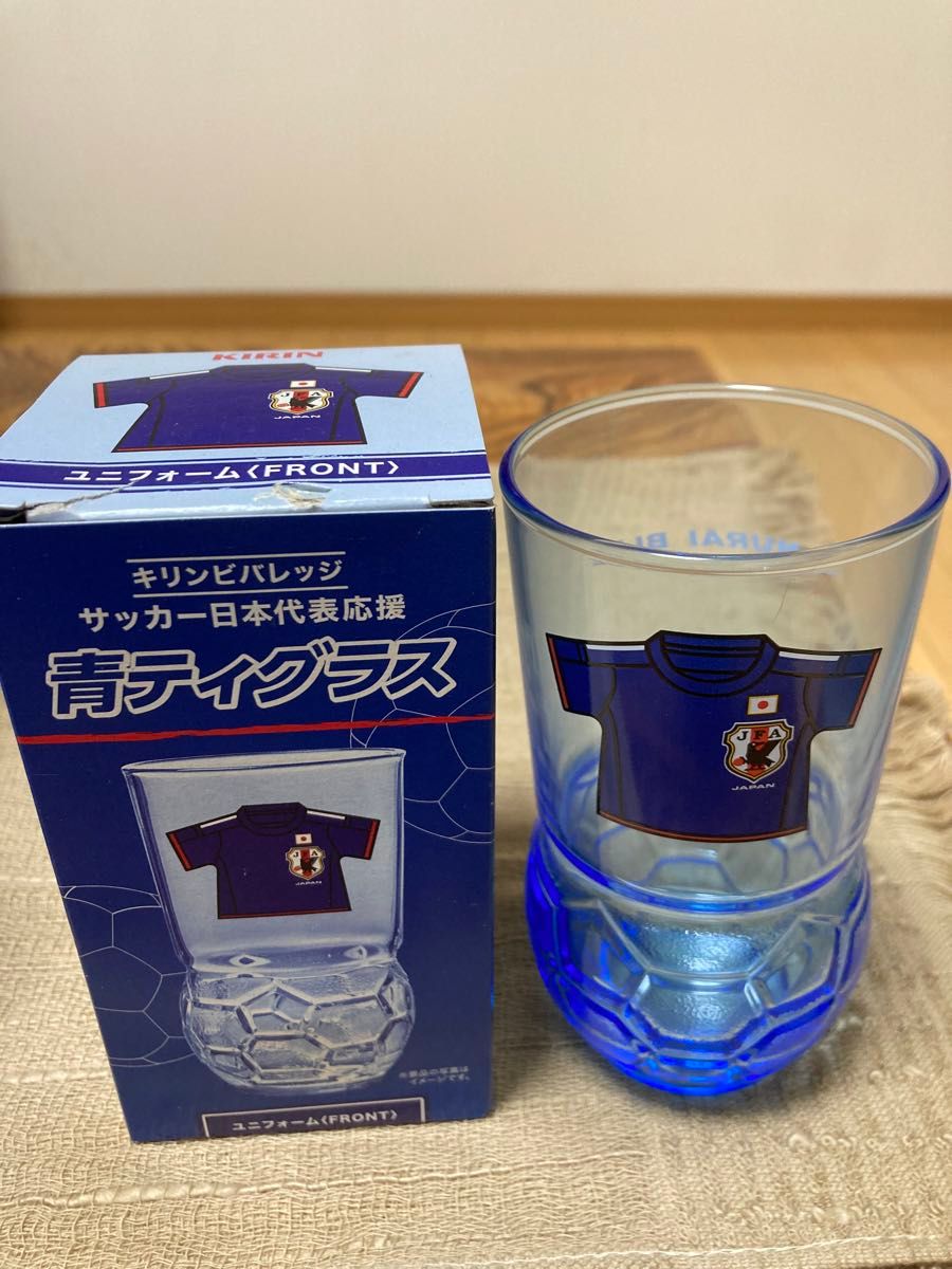 非売品 キリンビバレッジ サッカー日本代表応援 青ティグラス3個セット