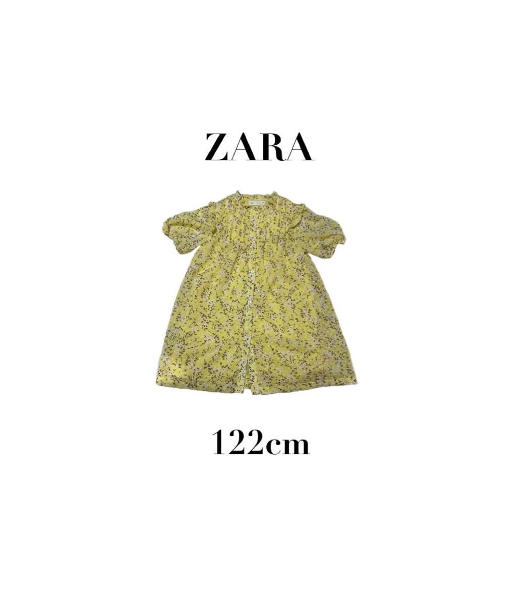【ZARA ザラ】ガールズ　花柄　半袖ワンピース　キッズ　女の子 122cm