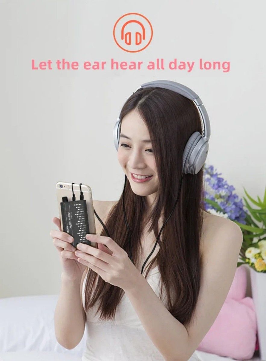 SenducnAudio Hi-Fiオーディオアンプ、へッドフォン100mw充電式アンプ■イヤホンやスピーカー音量音質調整