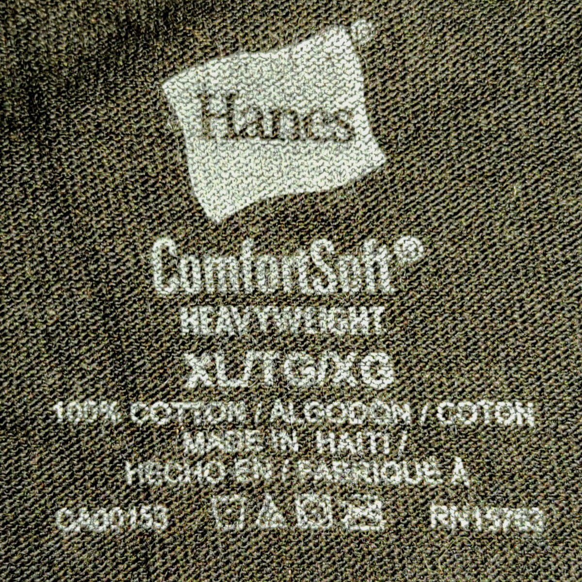 2405021 Hanes ヘインズ Comfort Soft MUSIC MILLENNIUM アメリカ 音楽専門店 ロゴプリント 半袖Tシャツ アヌビス エジプト 黒 金 銀 XL_画像8