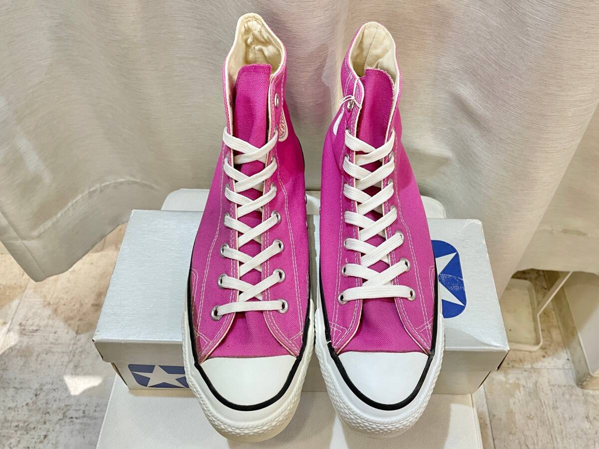 ★☆80s!USA!銀箱!希少レア!converse ALL STAR HI ラズベリー 10.5 29cm ハイカット コンバース オールスター ピンク ビンテージ 2311☆★_画像4