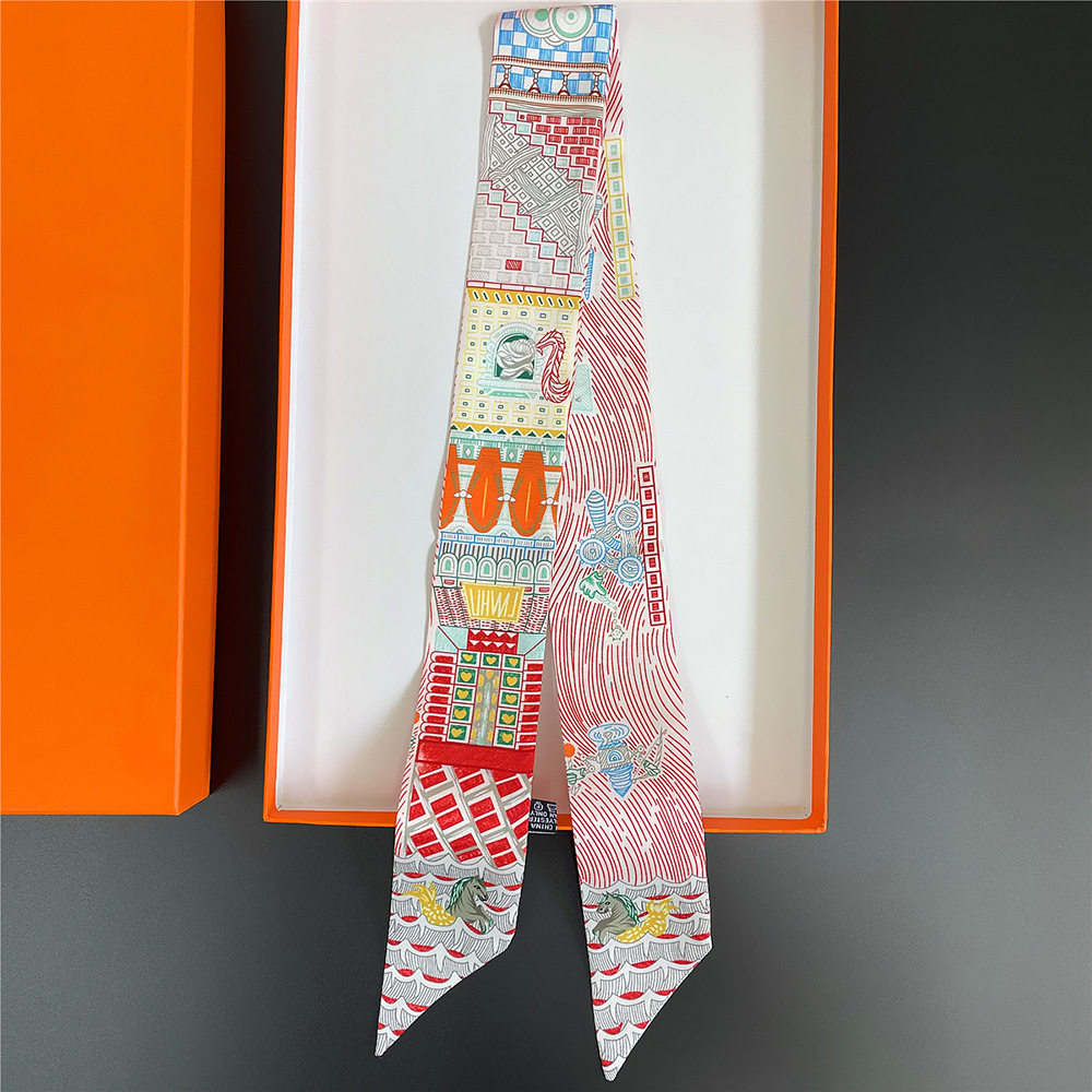 【BD-01】新品スカーフ　ネックスカーフ ヘアクセサリー リボン結び バックスカーフ_画像2