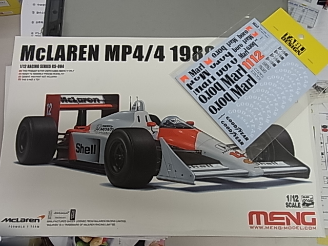 1/12 マクラーレンホンダ MP4/4 1988 【モンモデル MENG MODEL MENRS-004】 オプションデカール付き_画像1