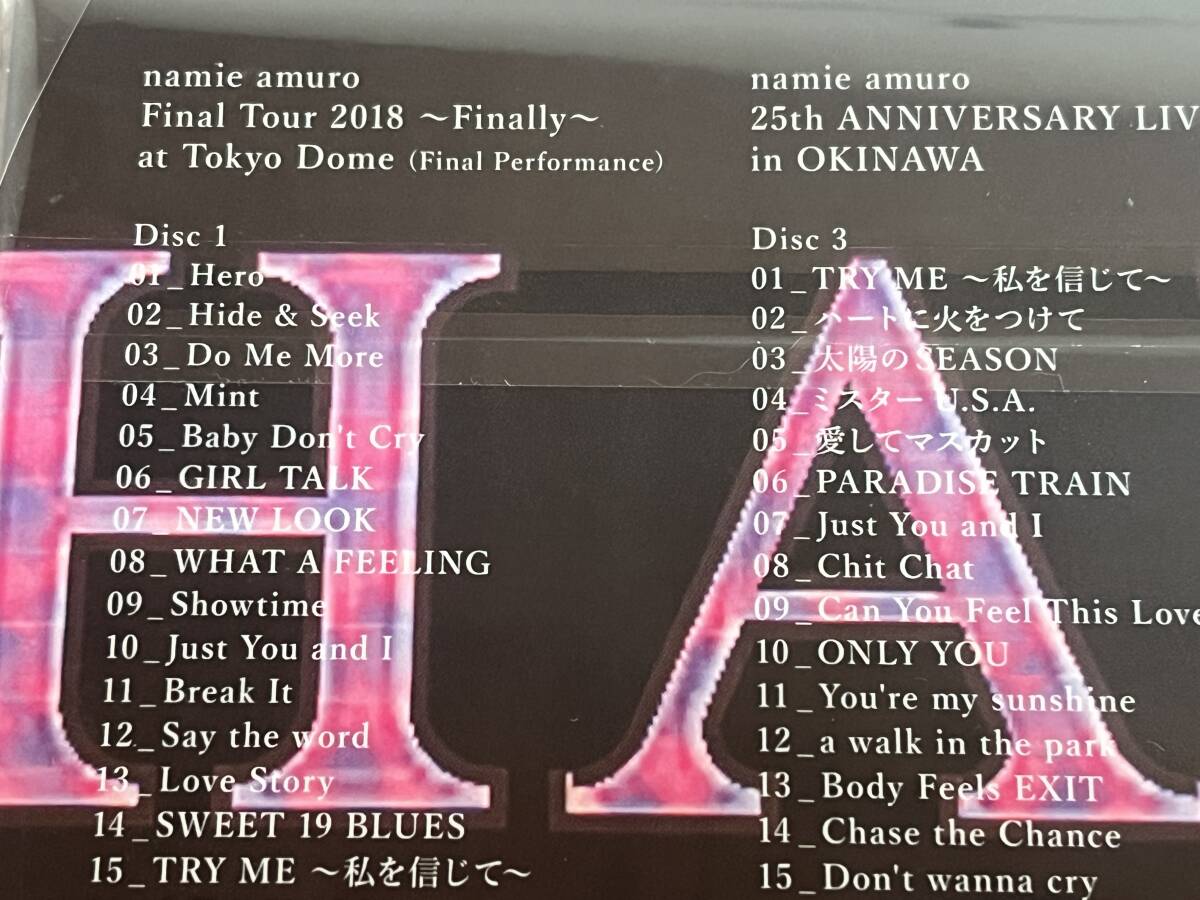 ★未開封★初回盤 DVD5枚組 安室奈美恵/namie amuro Final Tour 2018 〜Finally〜東京ドーム最終公演+25周年沖縄ライブ+札幌ドーム公演_画像3