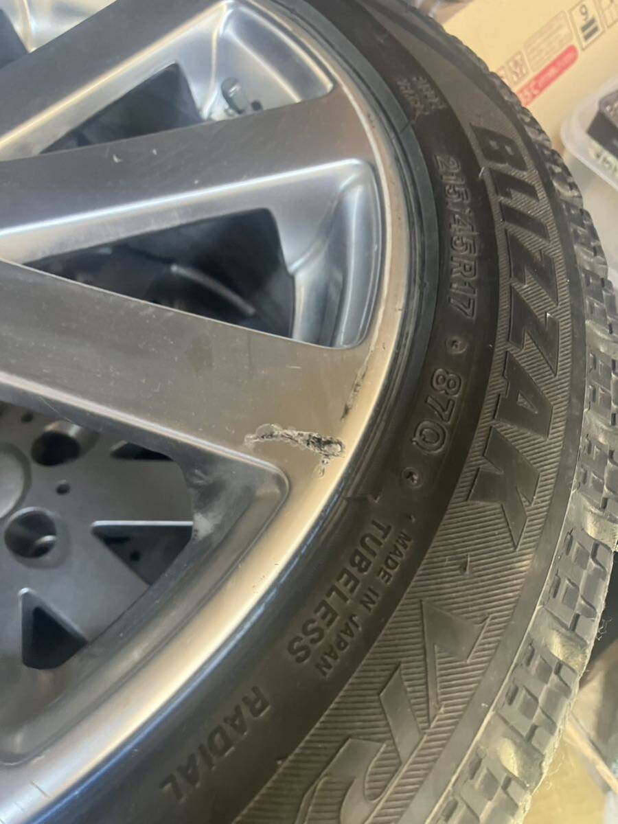 215/45r17 5穴　100ピッチ　ゴルフ　レガシー　スバル　トヨタ　フォルクスワーゲン　4本_画像3