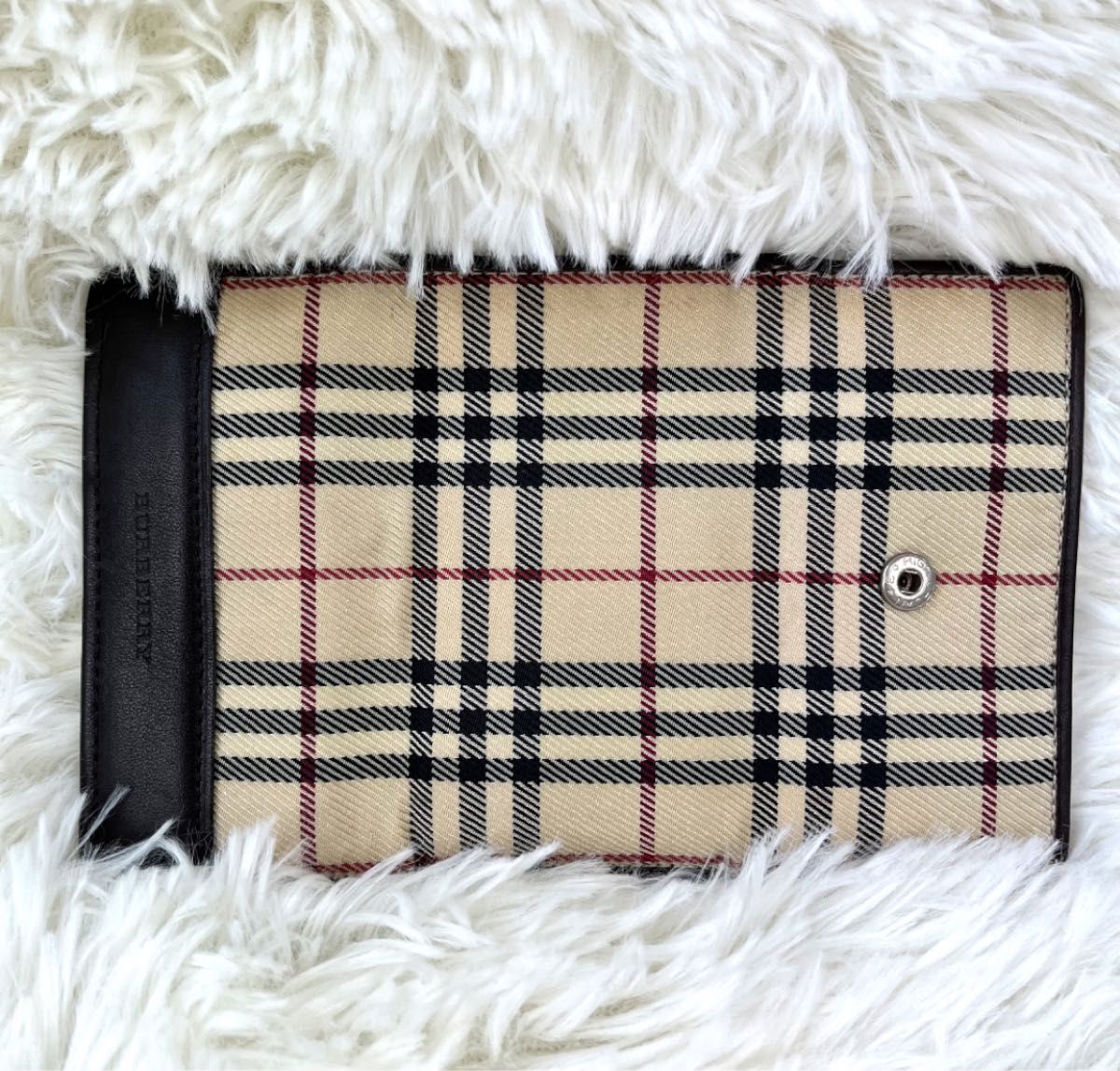 【良品】Burberry バーバリー　キーケース　5連　大人気　ノバチェック　レザー　ブラウン　定番　小物　鍵　ノヴァチェック