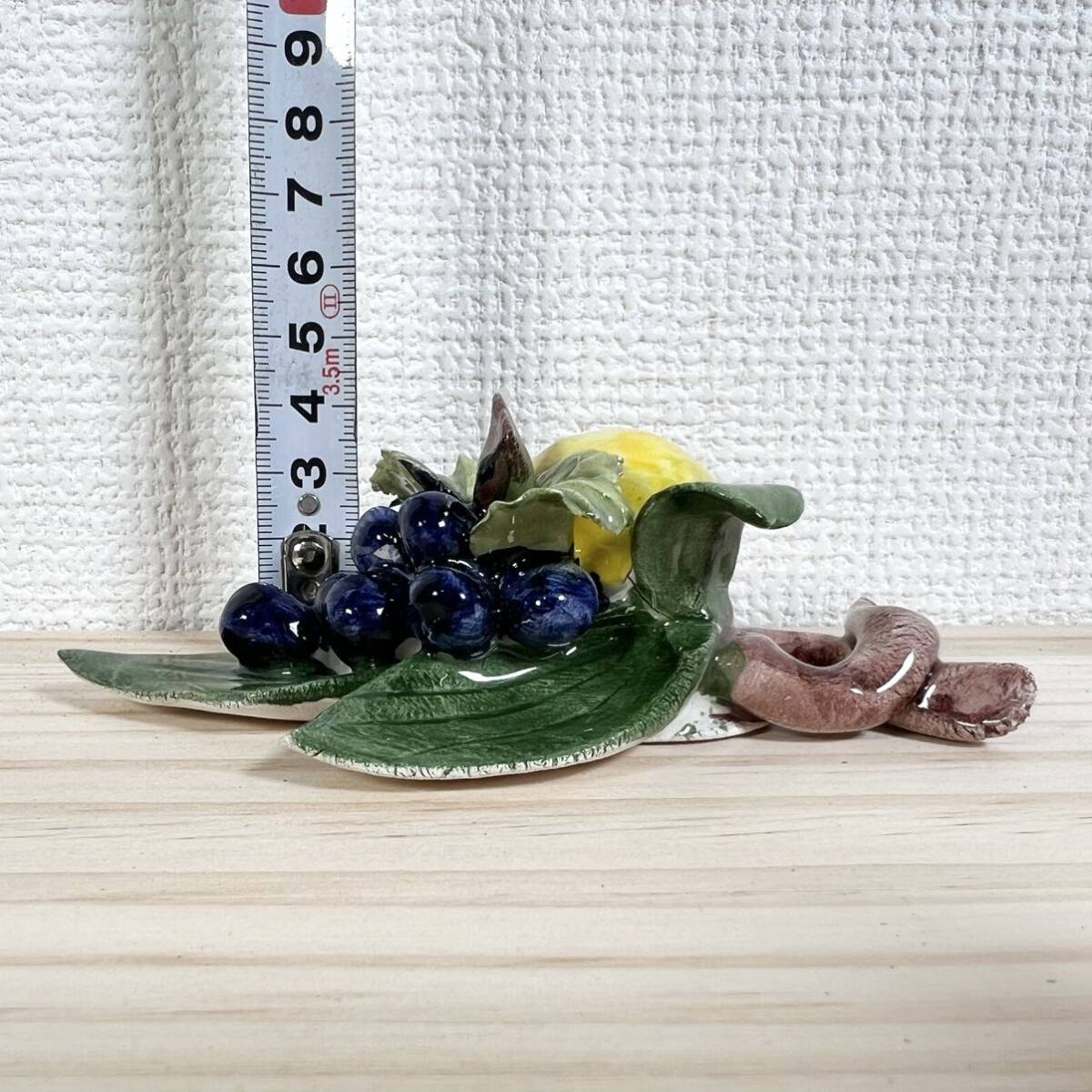イタリア製 カポディモンテ 果物 フルーツ 置物 アンティーク 現状品 オブジェ 飾り の画像9