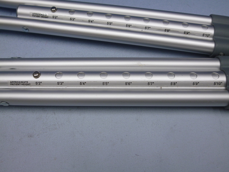  crutches hugo 721-785 used 2 pcs set aluminium 