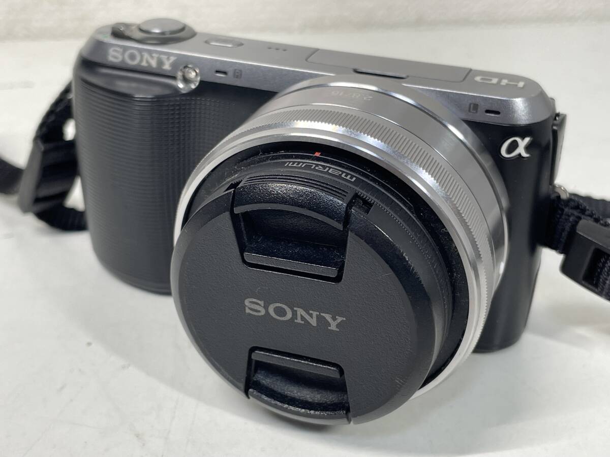 一円 SONY ソニー α NEX-C3 ミラーレス一眼 デジタルカメラ SEL16F28 SEL1855 レンズ まとめてセット_画像3