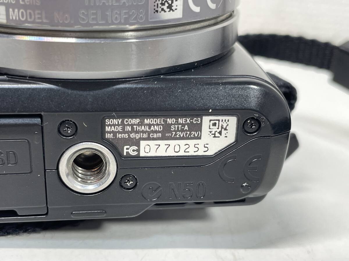 一円 SONY ソニー α NEX-C3 ミラーレス一眼 デジタルカメラ SEL16F28 SEL1855 レンズ まとめてセット_画像6