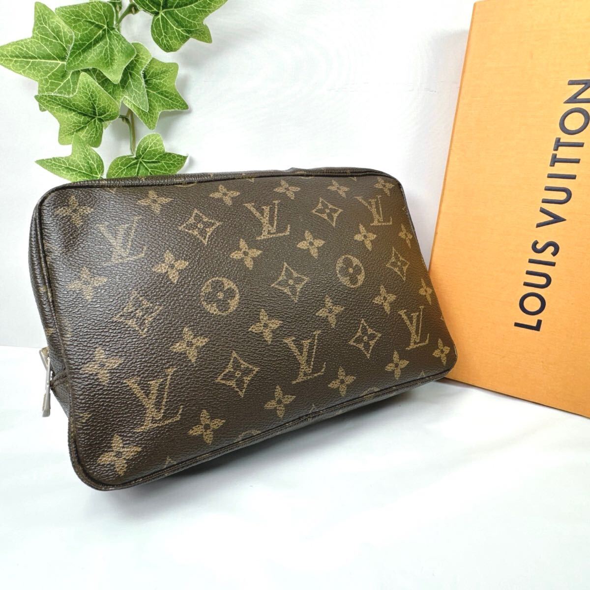 1円 LOUIS VUITTON ルイヴィトン モノグラム トゥルーストワレット 23 ポーチ M47524 シリアル 863TH_画像1