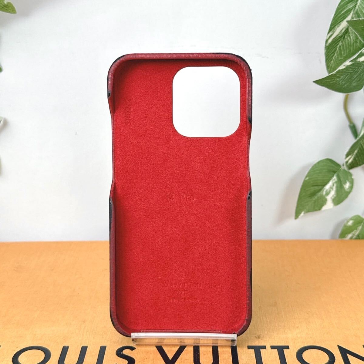 1円 LOUIS VUITTON ルイヴィトン iPhone13Pro ケース スマホケース トリヨン バンパー シリアル SN0272 男女兼用 ブラック×モノグラム_画像2