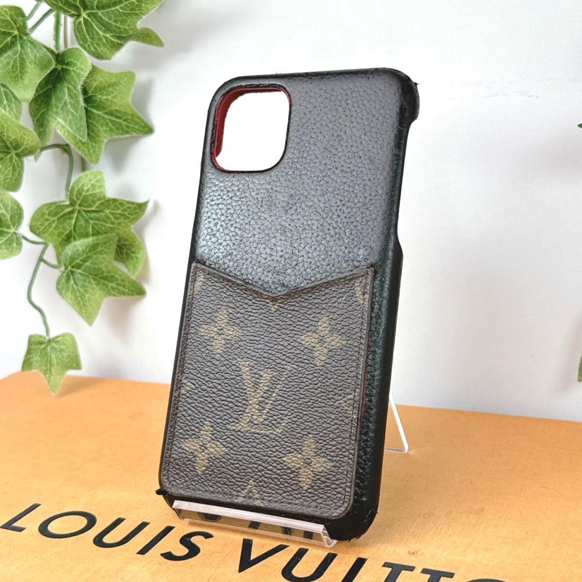 1円 LOUIS VUITTON ルイヴィトン iPhone11Pro Max ケース スマホケース トリヨン バンパー シリアル BC4200 男女兼用 ブラック×モノグラム_画像1