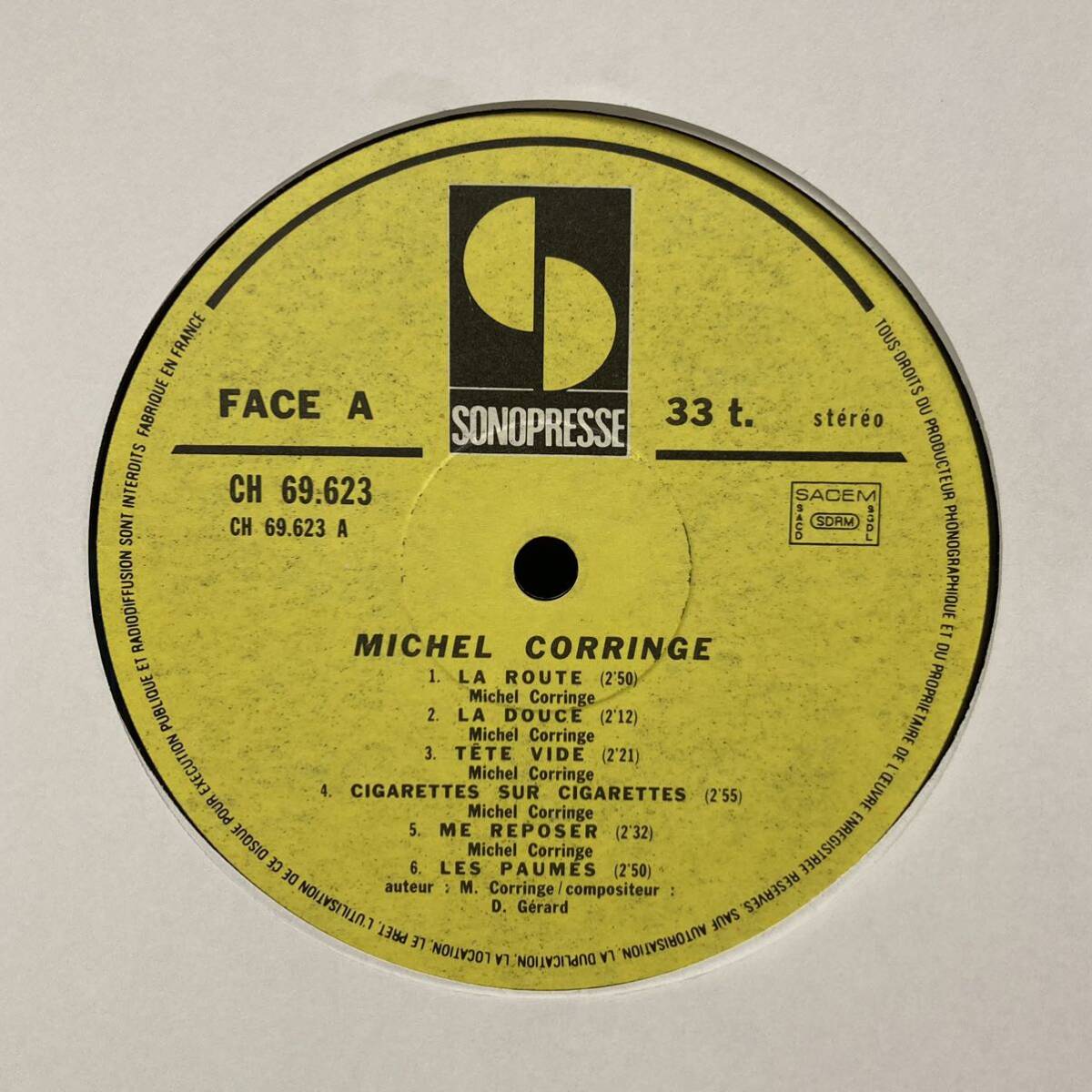 WORLD/MICHEL CORRINGE/ LA ROUTE (LP) FRENCH盤 (g390)_画像3