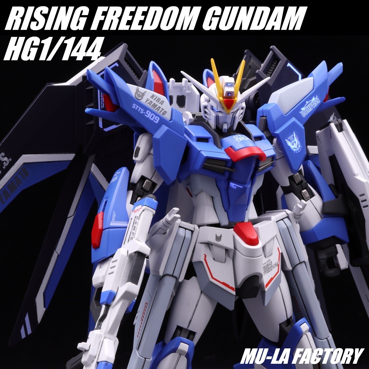 HG 1/144 ライジングフリーダムガンダム 劇場版 機動戦士ガンダムSEED FREEDOM 改修全塗装済み完成品_画像1