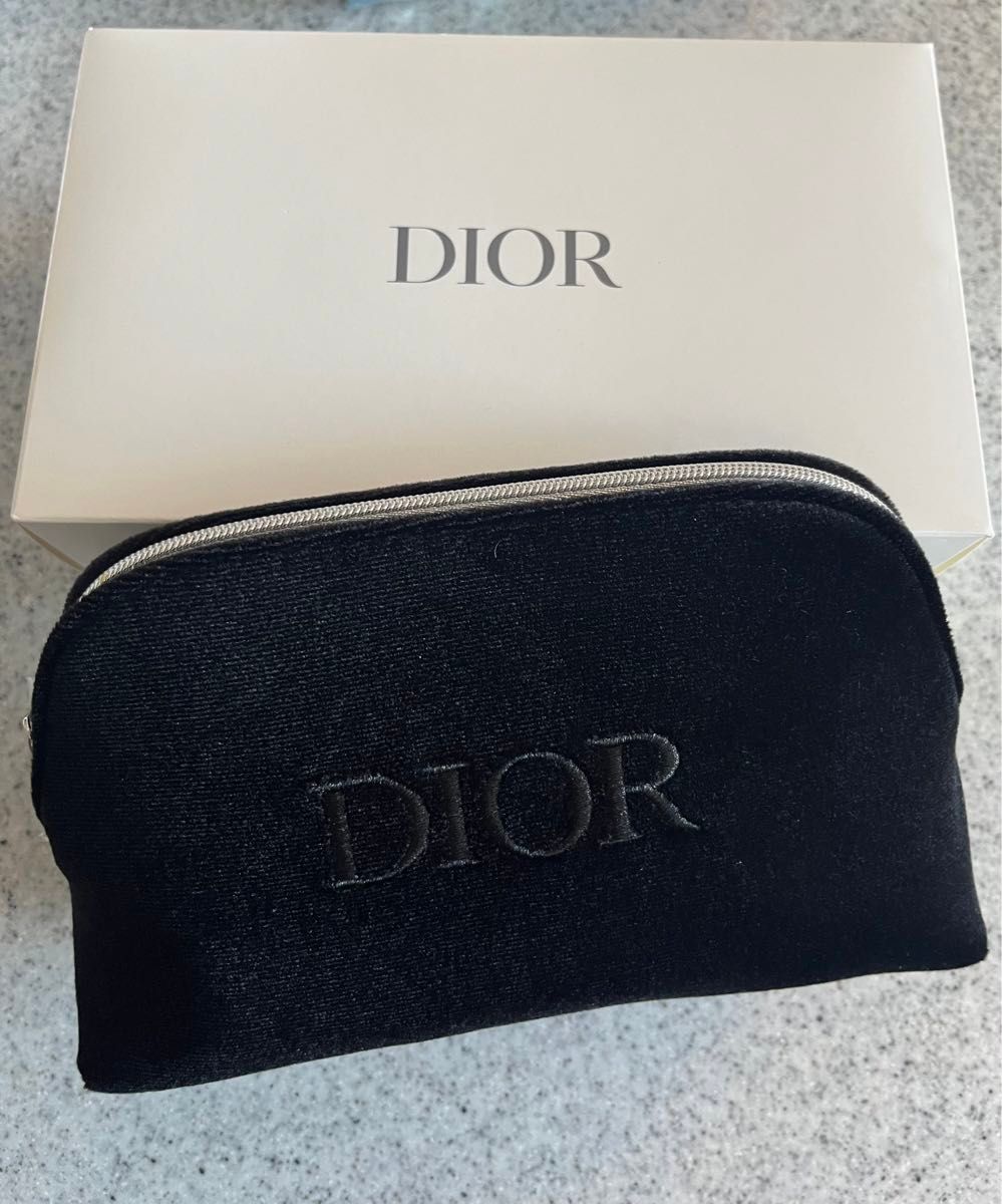 Dior ポーチ ノベルティ ディオール ブラック 黒 ベルベット