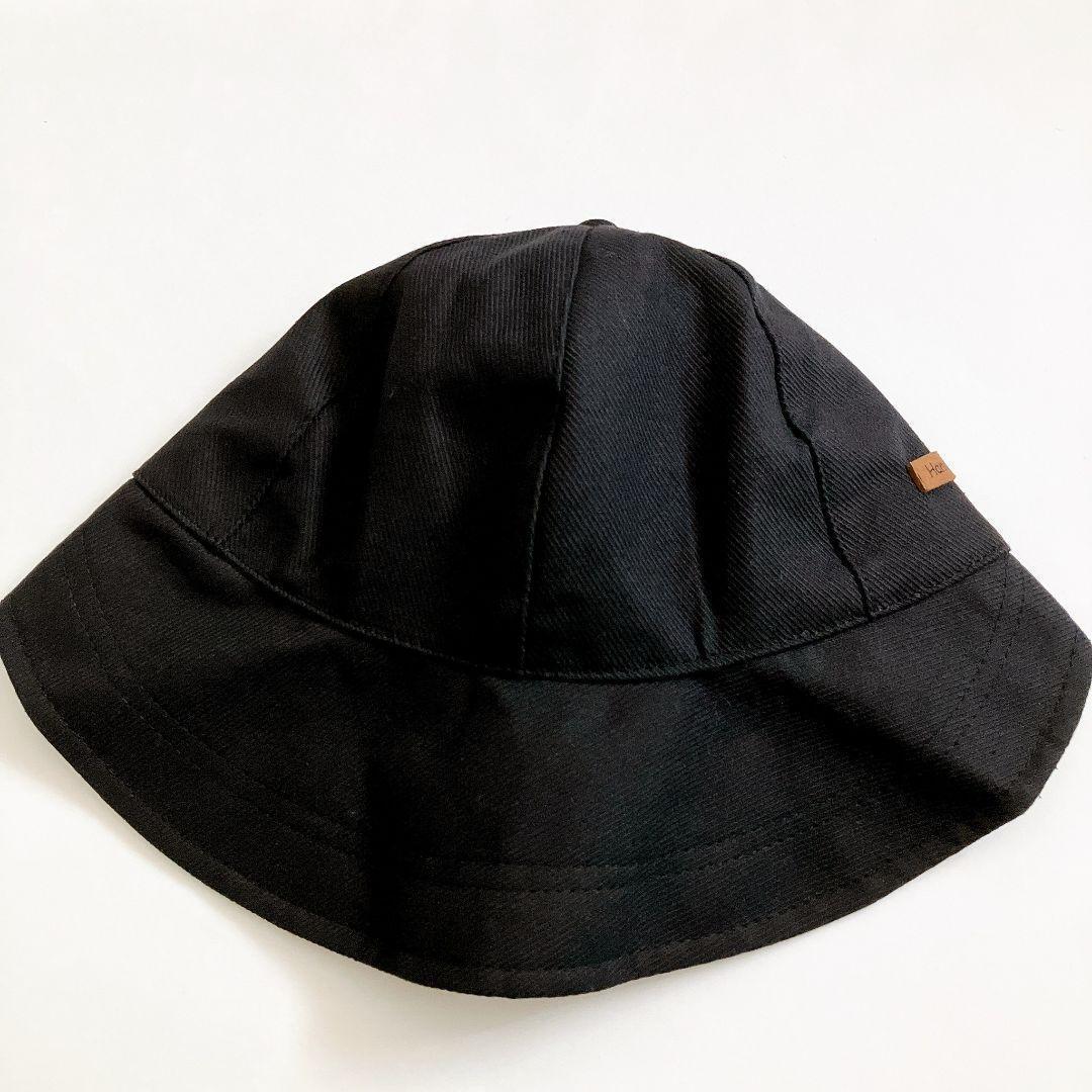 つば広帽子 キャップ UVカット 紫外線対策 バケットハット 軽量コンパクト 黒 ブラックの画像5