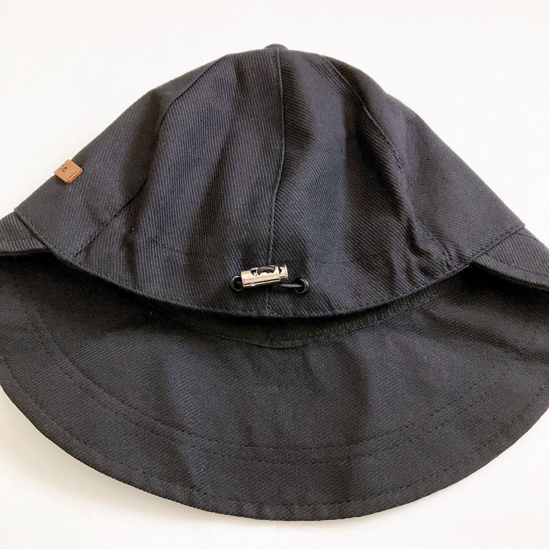 つば広帽子 キャップ UVカット 紫外線対策 バケットハット 軽量コンパクト 黒 ブラックの画像6