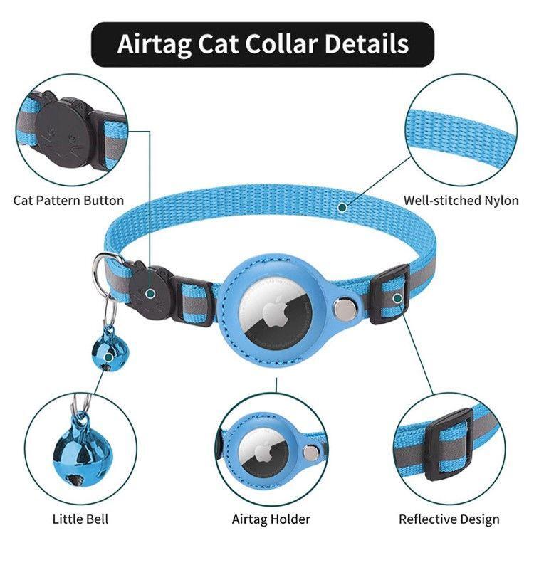 【ラスト1点】首輪　エアタグ入れ　ケース　紫　Airtag　ペット　追跡装置　カバー　GPS　猫　犬