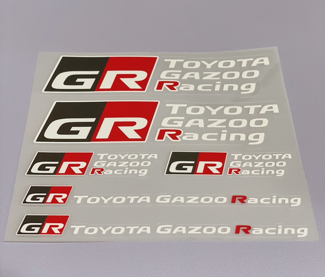 トヨタ GR Gazoo Racing ガズーレーシング ステッカー シール ヤリス 86 スープラ GR SPORT 6点セット ホワイト⑧_画像2