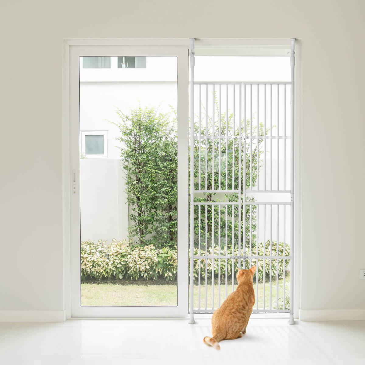  pet height adjustment correspondence 205~285cm door cage absence number protection cat . mileage prevention . fence . mileage prevention cat for many head .. many head [ white ] E797