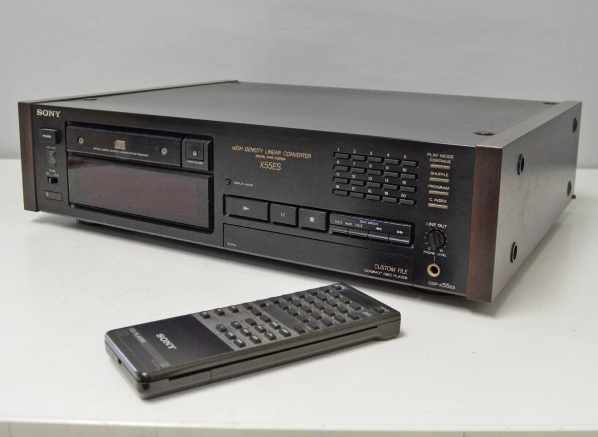  power supply has confirmed / Junk SONY CDP-X55ES high class CD player remote control attaching Sony CD deck ys973