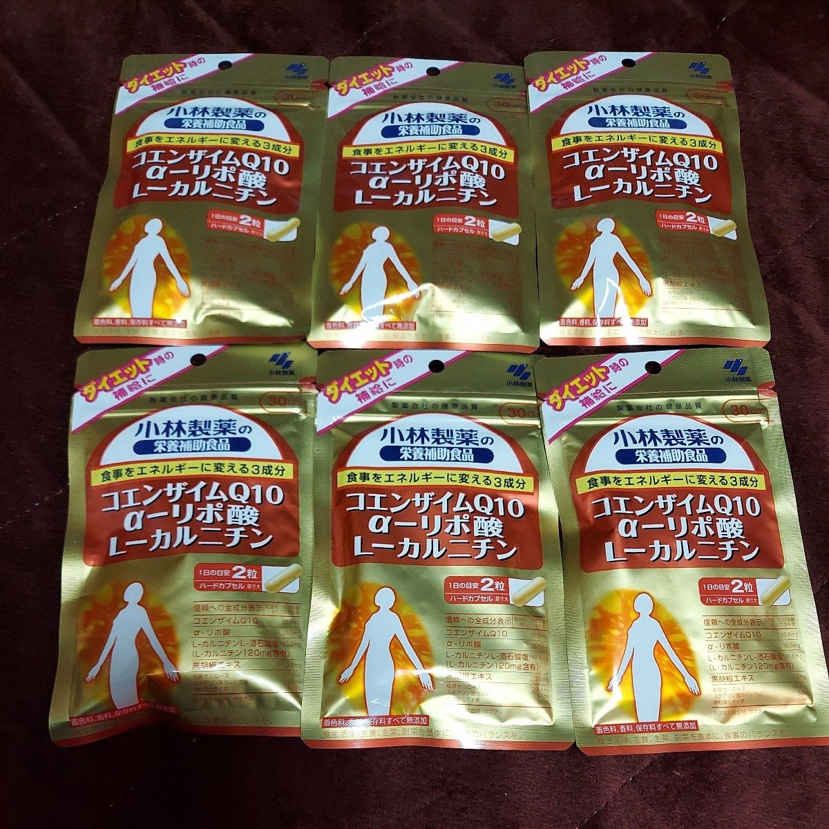 小林製薬　コエンザイムQ10 α-リポ酸 L-カルニチン 約30日×6