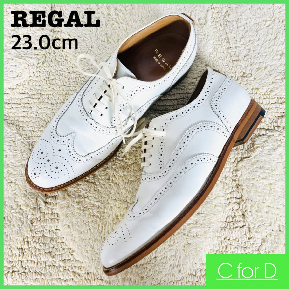 美品 REGAL 23 0cm ウィングチップ プレミアムライン レザー 美品 REGAL 23 0cm ウィングチップ プレミアムライン レザー