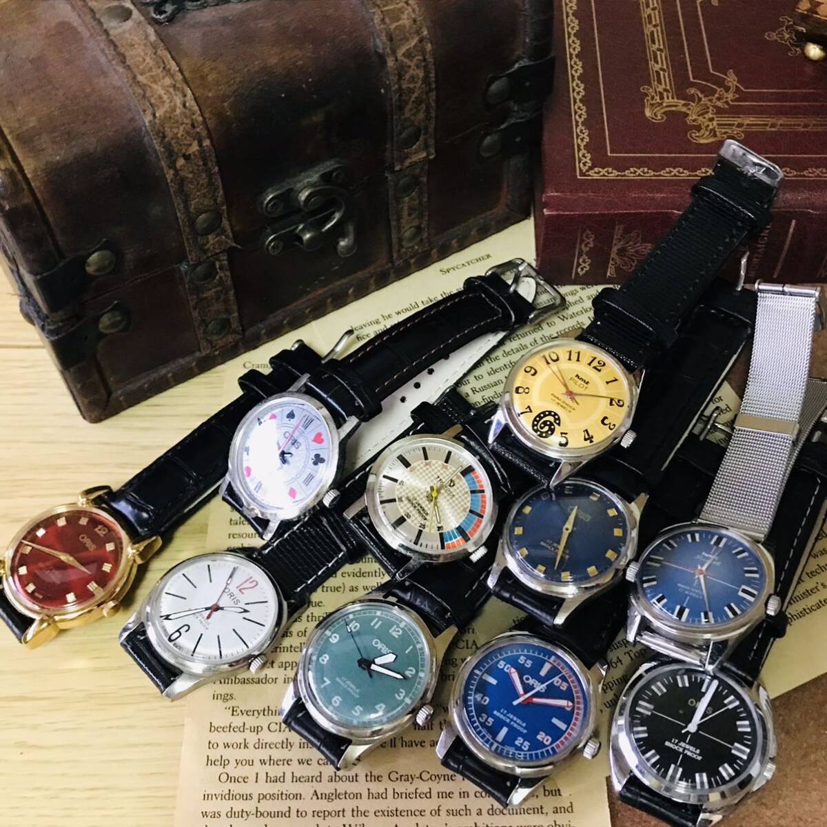 [1 jpy start ] with translation! junk 10ps.@# great popularity /ORIS/hmt/TRESSA/ hand winding & self-winding watch men's wristwatch /1970*s Vintage / antique watch 