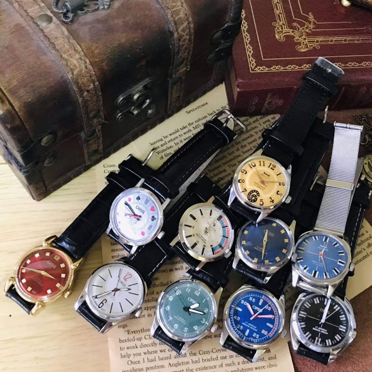 [1 jpy start ] with translation! junk 10ps.@# great popularity /ORIS/hmt/TRESSA/ hand winding & self-winding watch men's wristwatch /1970*s Vintage / antique watch 