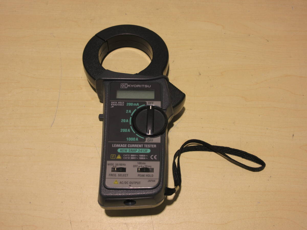 NS050103 共立電気計器 漏れ電流負荷電流測定用クランプメーター KEW SNAP 2413F 電源のみ確認 中古品の画像1