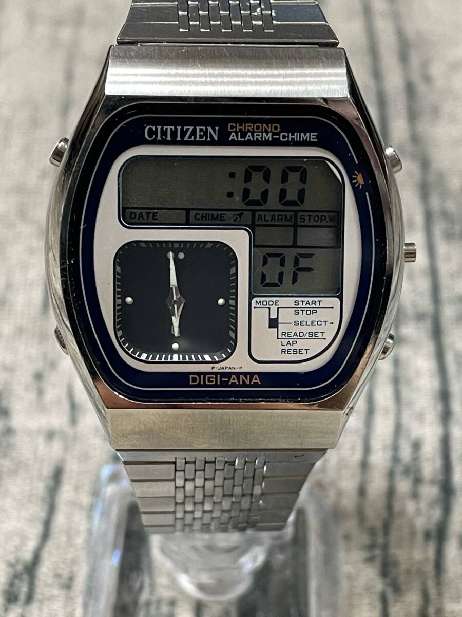 CITIZEN DIGI-ANA CHRONO ALARM-CHIME 4-099087 TA クオーツ 腕時計/稼働品　_画像2