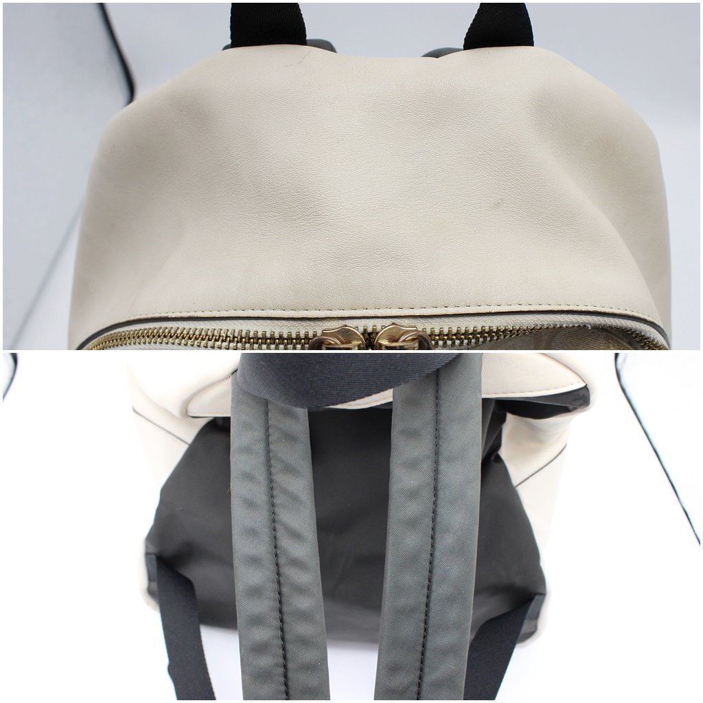  Coach rucksack F58314 signature PVC× leather backpack ivory series COACH z24-1297 secondhand goods z_b