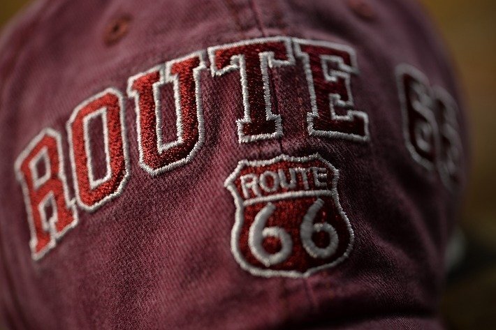 ROUTE66 Vintage ローキャップ キャップ メンズ レディース こなれ感 刺繍 7990351 9009978 R-4 ワイン 新品 1円 スタートの画像2