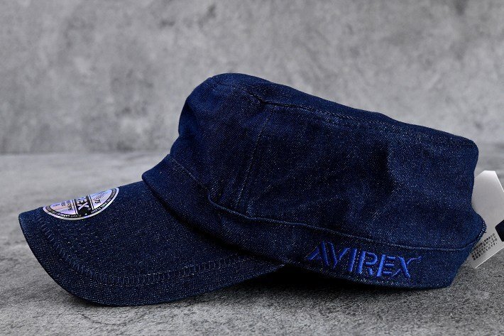 正規品 AVIREX ワークキャップ 帽子 メンズ 大きいサイズ 大きめ アビレックス 14787700-49 デニムネイビー_画像2