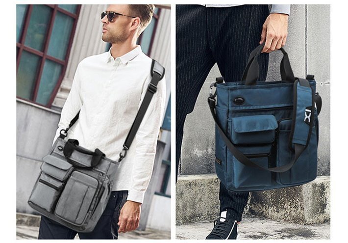 [ функциональный & стильный ] большая сумка сумка на плечо мужской сумка портфель простой место хранения карман есть водонепроницаемый 7988447 серый новый товар 