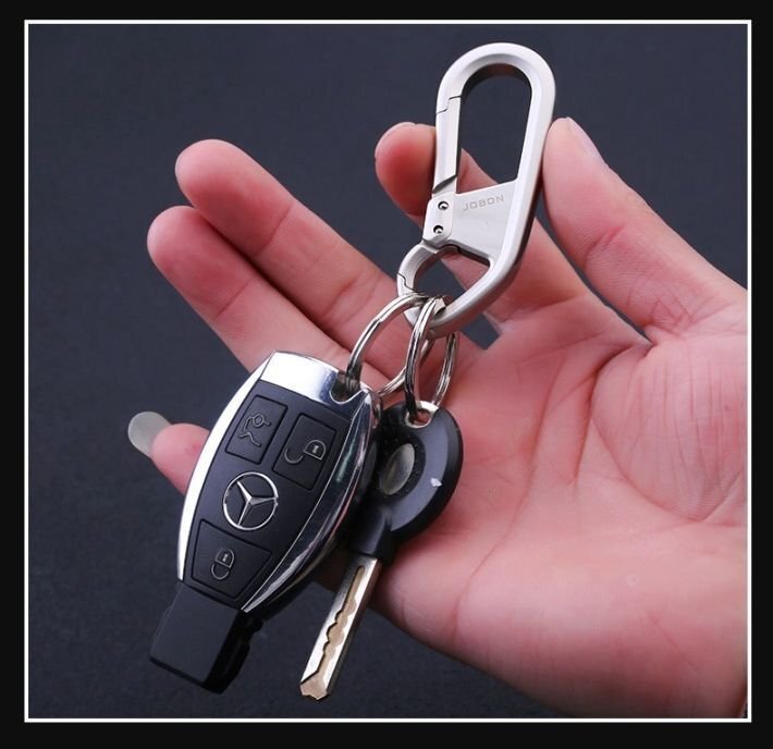  key holder key case men's car smart key key chain key ring key kalabina hook Father's day 7987955 silver new goods 1 jpy start 