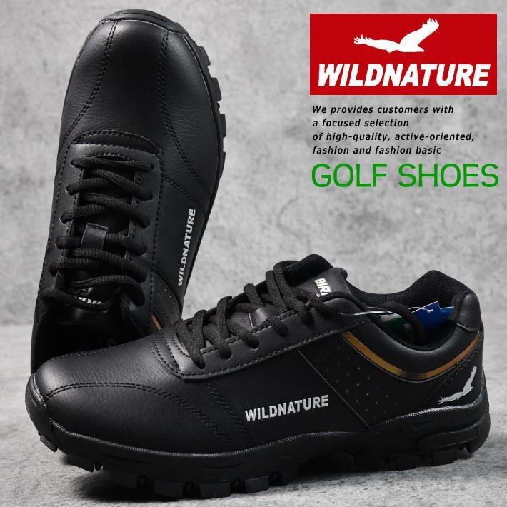 WILDNATURE туфли для гольфа спортивные туфли мужской обувь мужской wild nature модный 2801 черный 25.5cm новый товар 1 иен старт 