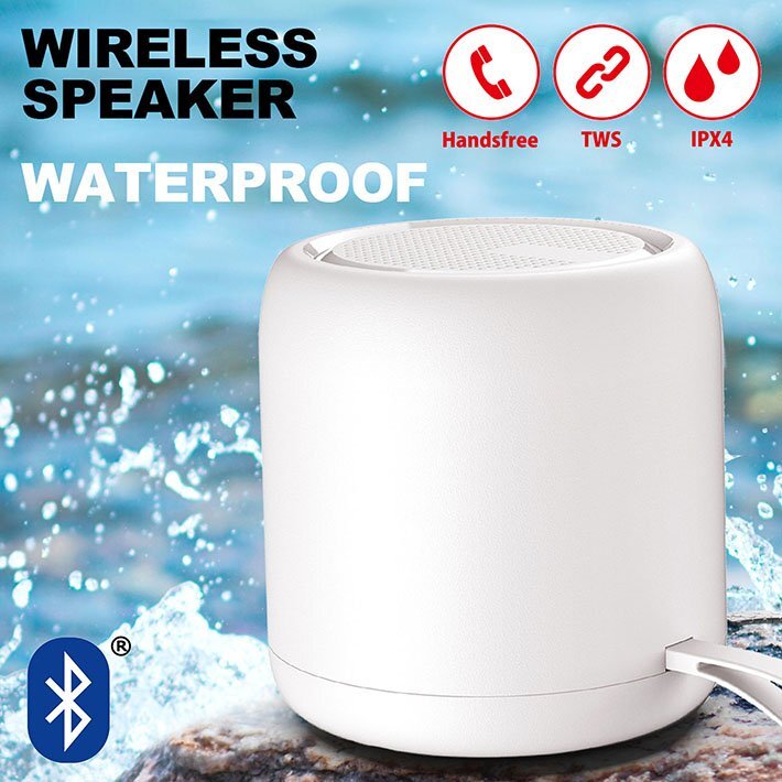 Bluetooth 5.0 speaker wireless IPX4 waterproof iphone android pc charge Type-C outdoor camp 7987391 white new goods 1 jpy start 