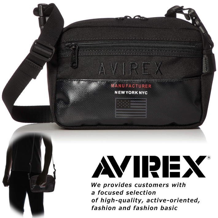 AVIREX ショルダーバッグ サコッシュ メンズ 7987205 アヴィレックス ブランド 正規品 アビレックス AX2005 クロ 新品 1円 スタート_画像1