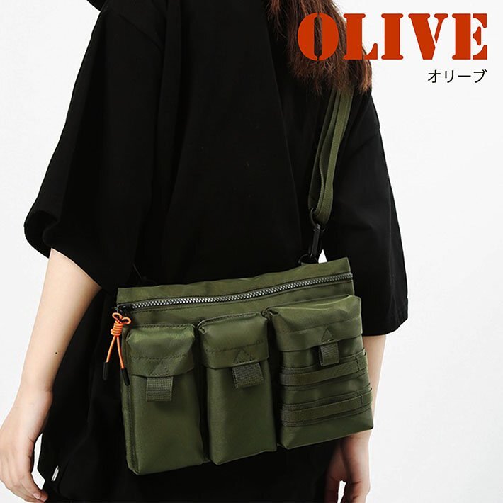 MA-1 сумка "body" сумка sakoshu мужской женский милитари one плечо наклонный .. водоотталкивающий 7987314 оливковый новый товар 1 иен старт 