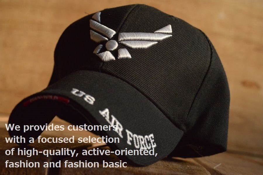United States AIR FORCE キャップ 帽子 メンズ 7998819 9009978 E-8 BLACK ブラック 新品 1円 スタート_画像1