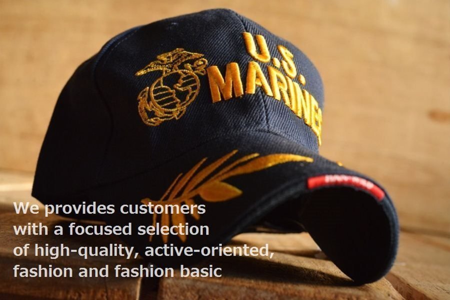 U.S.MARINES キャップ 帽子 メンズ 刺繍 7998816 9009978 I-2 NAVY ネイビー 新品 1円 スタート_画像1