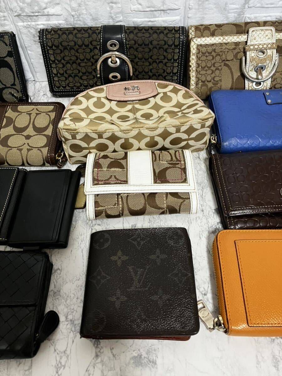 1円〜 15点セット まとめ売り LOUIS VUITTON ルイヴィトン COACH コーチ Bottega Veneta財布 キーケース 長財布 折財布 大量 ブランド〜の画像6