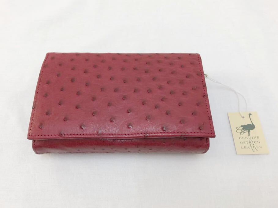 オーストリッチ 二つ折り財布 未使用 レディース財布の画像1
