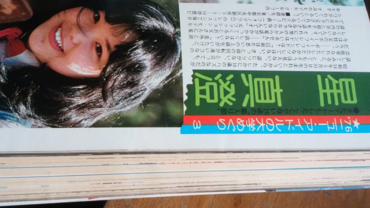 雑誌『ＧＯＲＯ　3巻6号』昭和51年　良好です　Ⅵ２　表紙・ピンナップ：手塚さとみ　グラビア：柳田杏子　中山ラビ・リンゴスター・小椋佳_画像2